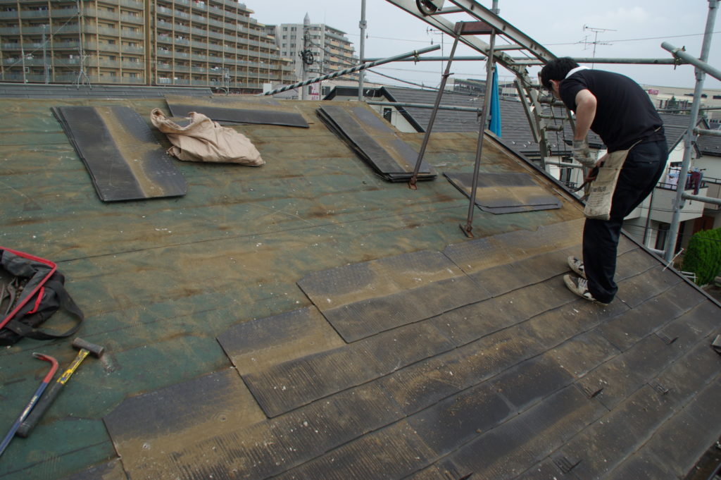 増築に伴う屋根の形変更と断熱工事